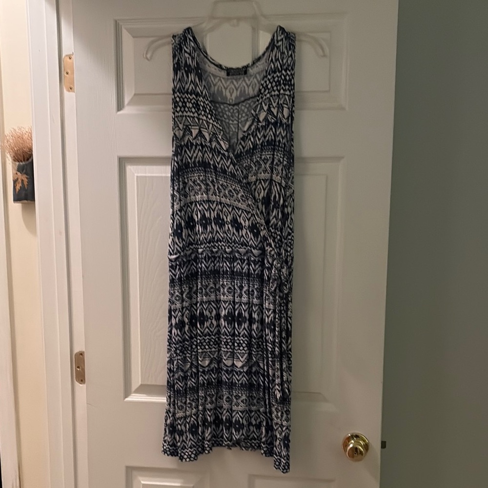 Papermoon Navy and White Scoop Neck Midi Sundress